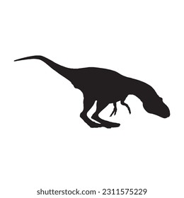 Albertosaurus icon vector on white background. Black icon illustration