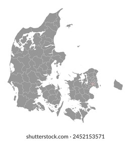 Albertslund Municipality map, administrative division of Denmark. Vector illustration.