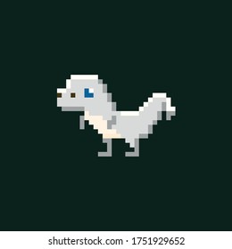 Albino  Dinosaur Vector Pixel Art Graphical Resource