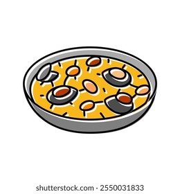 vetor de ícone de cor da cozinha espanhola de albondiga. símbolo isolado ilustração