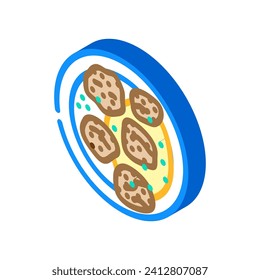 albondigas spanish cuisine isometric icon vector. albondigas spanish cuisine sign. isolated symbol illustration