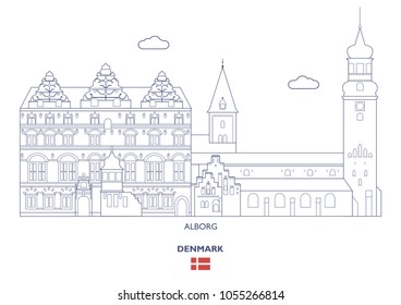 Alborg Linear City Skyline, Denmark