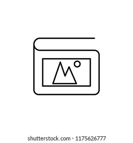 album. Element of photography icon for mobile concept and web apps. Thin line album can be used for web and mobile on white background