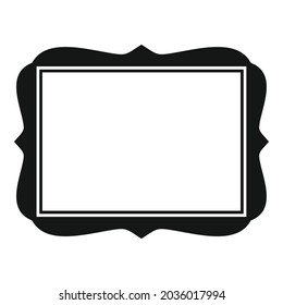 Album frame icon simple vector. Style blank. Wall border