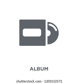 Album icon. Album design concept from Music collection. Simple element vector illustration on white background.