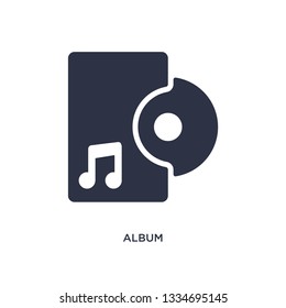 album icon. Simple element illustration from music concept. album editable symbol design on white background. Can be use for web and mobile.