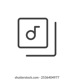 Album icon Thin outline art symbol