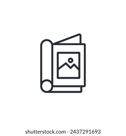 Album icon. vector.Editable stroke.linear style sign for use web design,logo.Symbol illustration.
