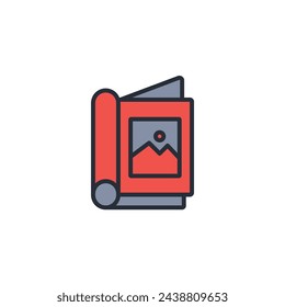 Album icon. vector.Editable stroke.linear style sign for use web design,logo.Symbol illustration.