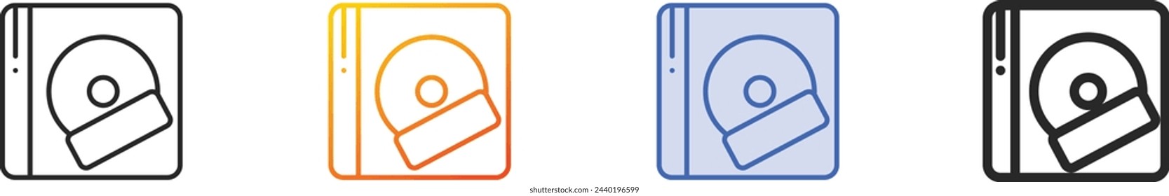 album icon.Thin Linear, Gradient, Blue Stroke and bold Style Design Isolated On White Background