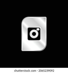 Metallsymbol mit silbernem Album