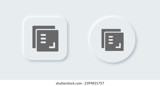 Album solid icon in neomorphic design style. Multimedia signs vector illustration.