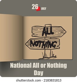 Album Spread With A Date In July - All Or Nothing Day