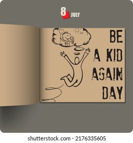 Album Spread With A Date In July - Be A Kid Again Day