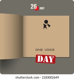 Album Spread With A Date In July - One Voice Day