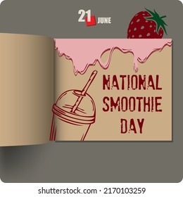 Album spread with a date in June - National Smoothie Day