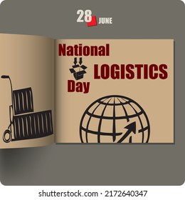 Album spread with a date in June - National Logistics Day