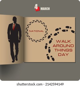 Album spread with a date in March - Walk Around Things Day