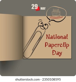 Album spread with a date in may - National Paperclip Day svg