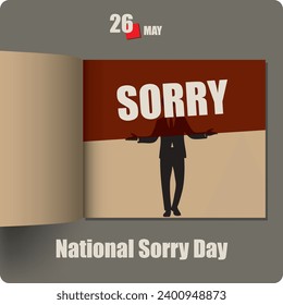 Album spread with a date in may - National Sorry Day