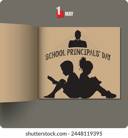 Album spread with a date in may -School Principals Day