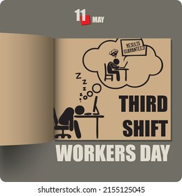 Album Spread With A Date In May - Third Shift Workers Day