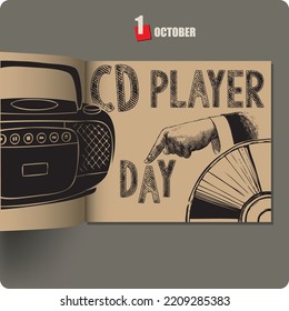 Album spread with a date in October - CD Player Day