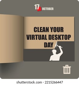 Album spread with a date in October - Clean Your Virtual Desktop Day