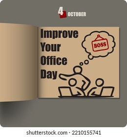 Album spread with a date in October - Improve Your Office Day