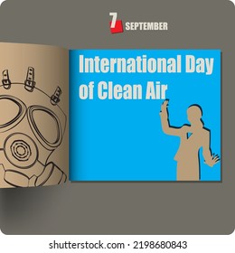 Album spread with a date in September - International Day of Clean Air