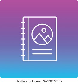 Album vector icon. Can be used for printing, mobile and web applications.