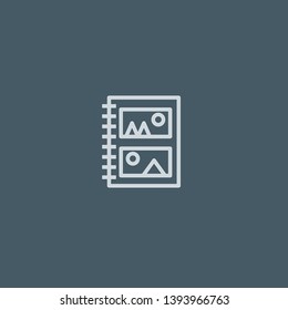 Album vector icon. Album concept stroke symbol design. Thin graphic elements vector illustration, outline pattern for your web site design, logo, UI. EPS 10.