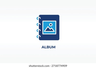 ALBUM vector, icon or logo sign isolated symbol illustration