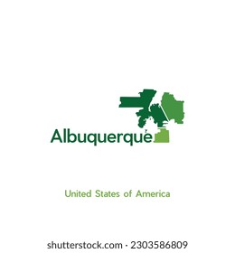 Albuquerque City Map Illustration Creative Logo Design