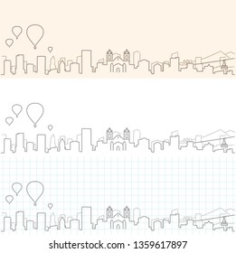 Albuquerque Hand Drawn Skyline