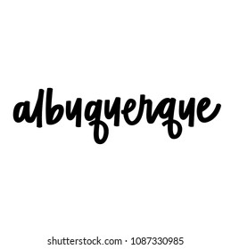 Albuquerque hand lettering