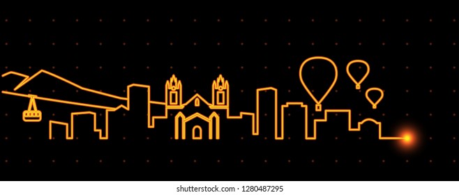 Albuquerque Light Streak Skyline