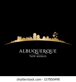 Albuquerque New Mexico city skyline silhouette. Vector illustration