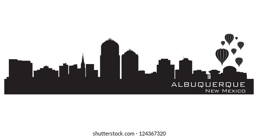 Albuquerque, New Mexico skyline. Detailed silhouette. Vector illustration