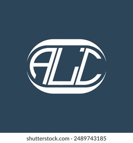 ALC abstraktes Monogramm Logo Design. ALC Monogram einzigartiges modernes flaches abstraktes Buchstaben-Logo-Design.