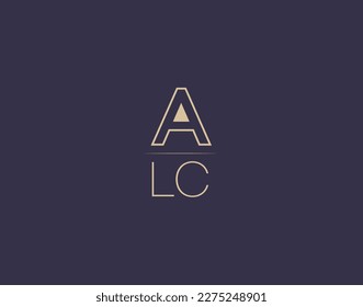 Logo-Design für ALC-Buchstaben, moderne minimalistische Vektorgrafiken