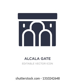 alcala gate icon on white background. Simple element illustration from Monuments concept. alcala gate icon symbol design.