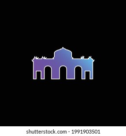 Alcala Gate Spain blue gradient vector icon