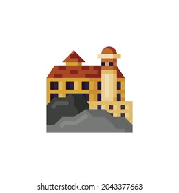 Alcatraz-Symbol einzeln auf weißem Hintergrund