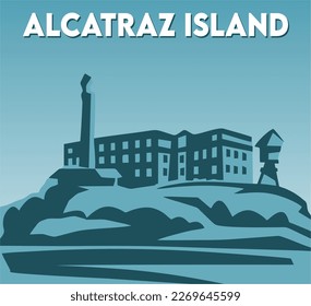 alcatraz island with beautiful view