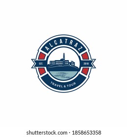 Alcatraz Prison Tour Logo Design Template