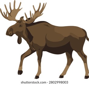 Alces Moose Head Logo Vector