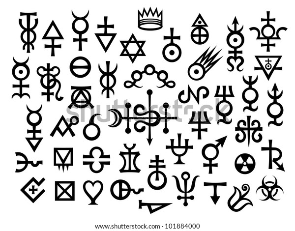 Alchemical Signs Part 3 Final Great Stock Vector (Royalty Free) 101884000