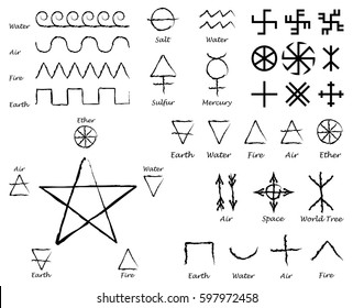 Alchemical Signs Slavic Amulets Symbols Solar Stock Vector (Royalty ...