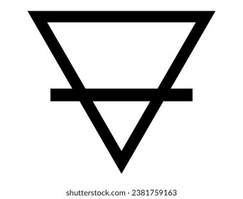 Alchemical symbol silhouette vector art
